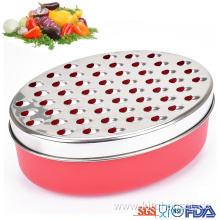 premium stainless steel grater with bowl